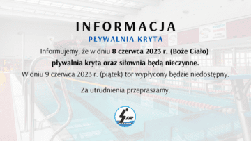 Informacja dot. Pływalni Krytej