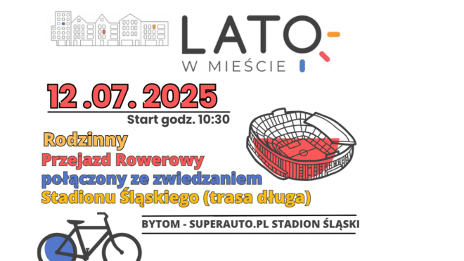 Rodzinny przejazd rowerowy połączony ze zwiedzaniem Stadionu Śląskiego (trasa długa)
